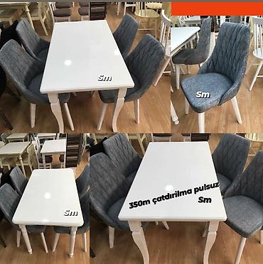 Ev və bağ: Mətbəx üçün, Yeni, Açılmayan, Dördbucaq masa, 4 stul — 2