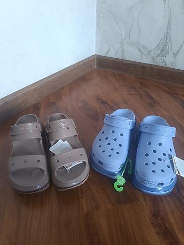 крок: Сабо, 38, 39, Crocs, Новый, цвет - Голубой, Бесплатная доставка — 1
