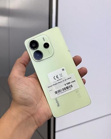 i5 14: 📱 Xiaomi Redmi Note 14 6/128 ГБ 💚 💰 Цена: 6 500 сом ✨ — 1