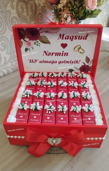 Toy aksesuarları: Elcilik konfet xoncasi;Toy,xina,nisan,heri,elcilik,40 gunluk,ad