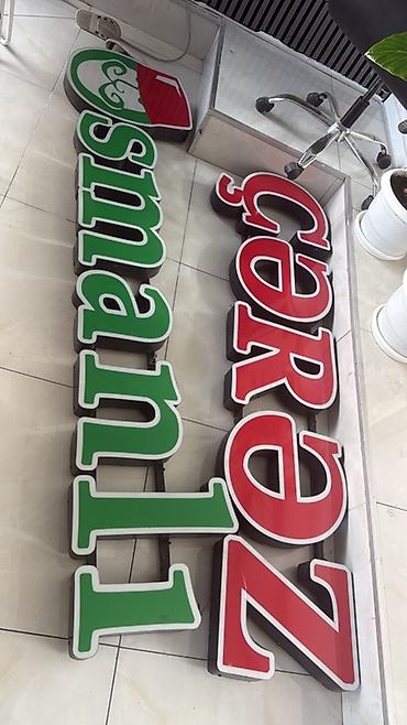 Reklam lövhələri: Osmanlı Çərəz işıqlandırılan həcimli hərflər və loqo komplekti - — 1