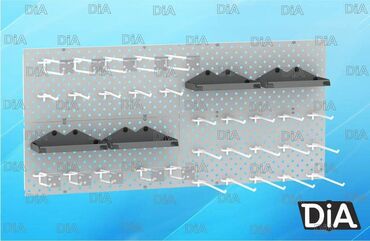 Башка соода жабдуулары: Панель перфорированная, настенная, для магазина и склада
