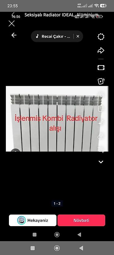 Xidmət: İşlənmiş kombi radiatorlarının alışı Təsvir: -