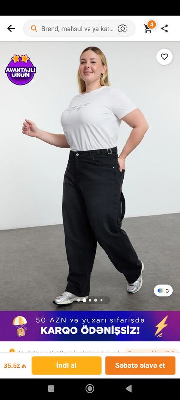 Pencəklər: Şalvar, Trendyolmilla, 5XL (EU 50), rəng - Boz