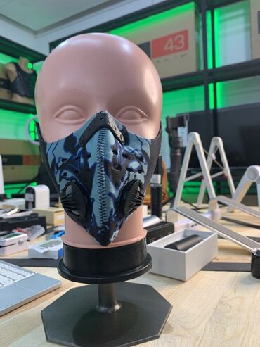 маска материалы в Кыргызстан | Маски медицинские: Маска с двумя респираторами многоразовая, сменный фильтр в подарок