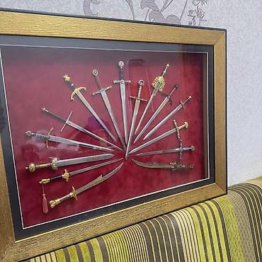 kamin dekor: Qılınc Kolleksiyalı Divar Tablosu Ölçü - 85x65 sm Orta əsr və Osmanlı — 1