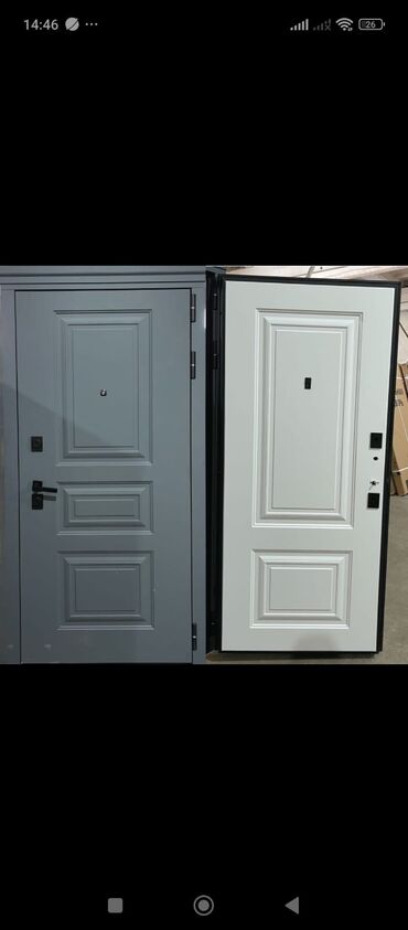 Giriş qapıları: Blok üçün Yeni Giriş qapısı 100x210 sm Çərçivə ilə, Zəmanətli, Ödənişli quraşdırma, Pulsuz çatdırılma — 6