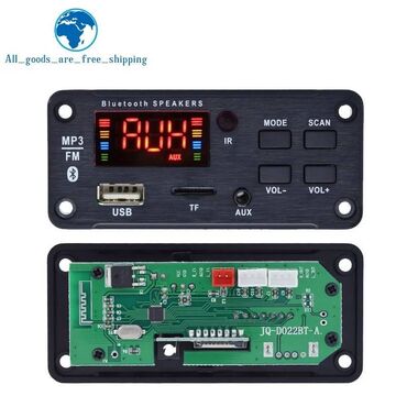 aux кабель: Блютуз МР3 плата со встроенным экраном и с пультом. Есть ЮСБ вход и