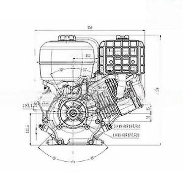 stihl kovin: Benzinski motor Zongshen GB420 – 420 cm³, 4-taktni, jednocilindarski — 5
