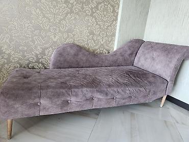 mebel materialı: Qonaq otağı üçün şık çarpayı-divan (şezlonq) - Dizayn: Asimmetrik — 3
