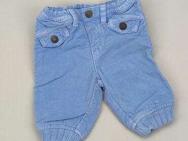 błękitne legginsy: Spodnie dresowe, 0-3 m, stan - Dobry