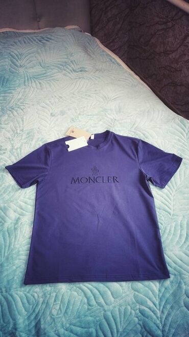 лоро пиано обувь бишкек цена: Мужская футболка, M (EU 38), L (EU 40), XL (EU 42), Moncler, Новый, цвет - Синий