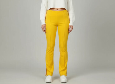 woskowane legginsy: Bershka, Брюки жіночі, розмір L