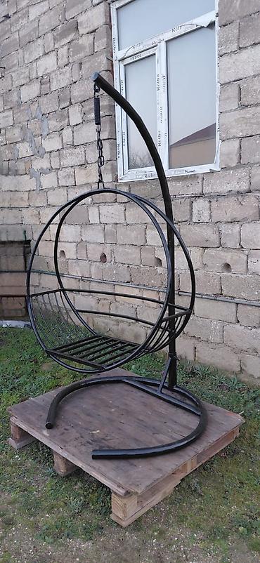 yelləncək kreslo: Metaldan asma kreslo (sallanan “yumurta” tipli) - Material: qalın — 2