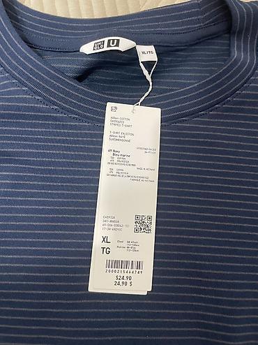 pro force: Мужская футболка, XL, Uniqlo, Новый, цвет - Синий, Самовывоз — 2