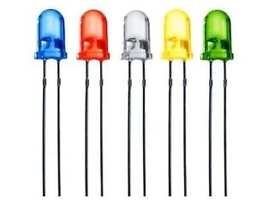 ucuz malar: 5 mm LED diod dəsti – mavi, qırmızı, ağ, sarı və yaşıl rənglər - Ölçü — 1