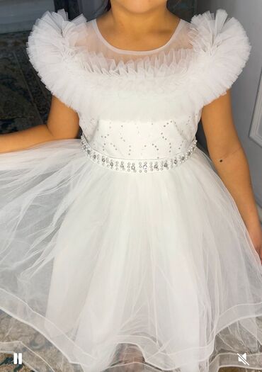 Платья: Детское платье, цвет - Белый, Новый — 8