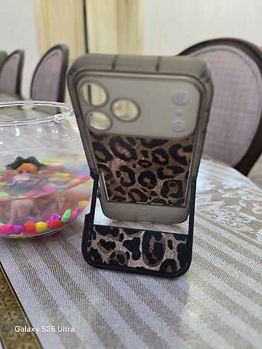 huawei freebuds pro 2: Iphone 17 pro max üçün Leopard naxışlı telefon qabı və qatlanan — 1