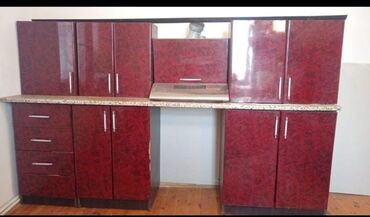 стеклянный стол на кухню купить: Mətbəx mebeli 250 AZN satılır ❗ Mateal MDF ölçü 250 sm, üstə moyka