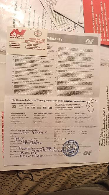 tablo satış: Metal detektor teze alinib istifade olunmayib. 850manat satilir.cox — 7