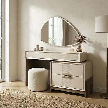 Спальные гарнитуры: Спальный гарнитур, Двуспальная кровать, МДФ, цвет - Бежевый — 7