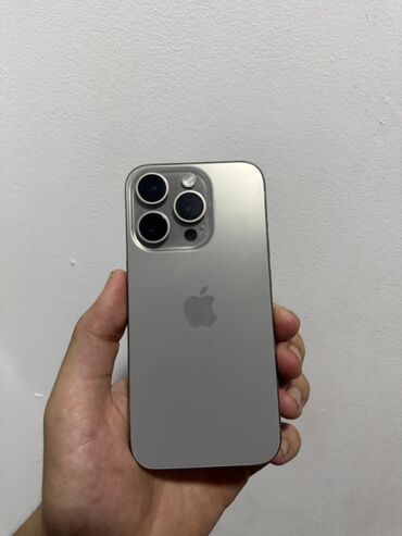 купить айфон 5 с: IPhone 15 Pro, Колдонулган, 128 ГБ, Natural Titanium, 89 %