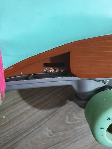 Roleri i rolšue: Rolsule - Boja čizme: mint/tirkizna - Pertle: jarko roze - Visoka — 8