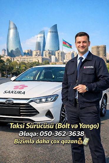 bolt parkları: Taksi sürücüsü tələb olunur, Nəqliyyat təmin edilir, Həftəlik ödəniş, 1-2 illik təcrübə — 3