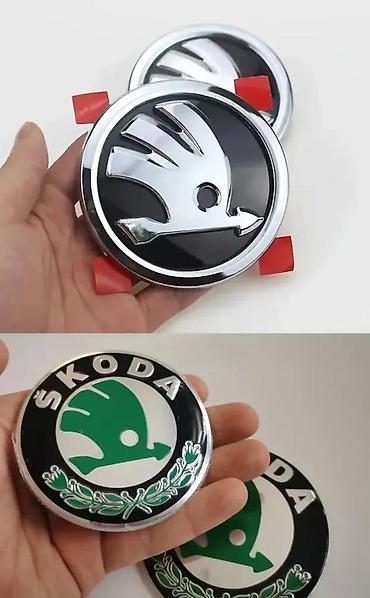 ŠKODA PREDNJI I ZADNJI ZNAK - ZELENI I CRNO SIVI | NOVO ! ORIGINALNI