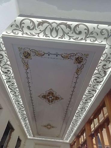 Натяжной потолок: Натяжной потолок жасайбыз тез жана сапаттуу 3D 1кв ом гланцывый 1кв — 16