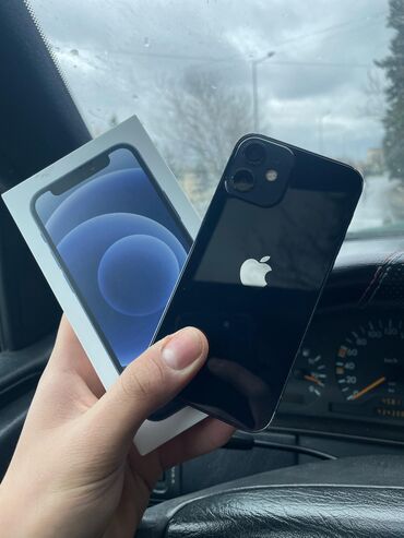 Apple iPhone: IPhone 12 mini, 128 GB, Midnight, Zəmanət, Simsiz şarj, Face ID