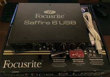 kartı: Ses karti. Focusrite Saffire 6 USB. 2giriş 4çıxışlı səs kartı. Əla