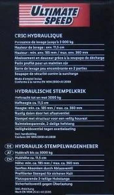 Dizalice: Ultimate Speed hidraulični boca-dizalica za vozila - Nosivost: do — 8