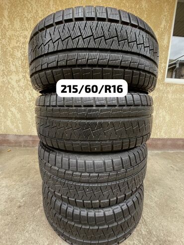 Шины: Шины 215 / 60 / R 16, Зима, Б/у, Комплект, Легковые, Италия, Pirelli