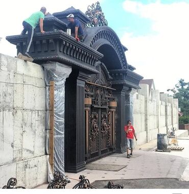 Навесы: Навес, Арочный, Металл, Поликарбонат, Установка — 12