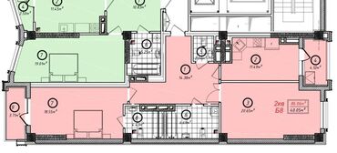 вторичное жилье: 2 комнаты, 86 м², Элитка, 8 этаж, ПСО (под самоотделку)