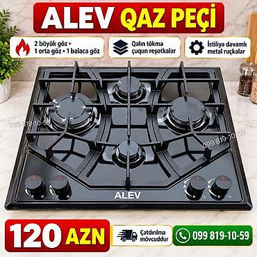 12 pro barter: ALEV qaz plitəsi – quraşdırılan 5 gözlü panel - Göz sayı və ölçüləri — 1