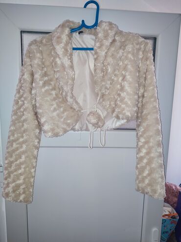 kapa kacket: XS (EU 34), With lining, Faux fur, color - ivory