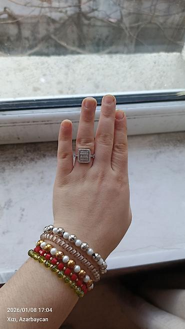 Bijuteriya dəstləri: Qadın bəzək dəsti - Boyunbağı: Nazik qızılı rəngli zəncir, ucu — 4