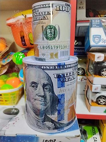 Копилка-банка “$100” - Тип: настольная копилка с прорезью для монет и