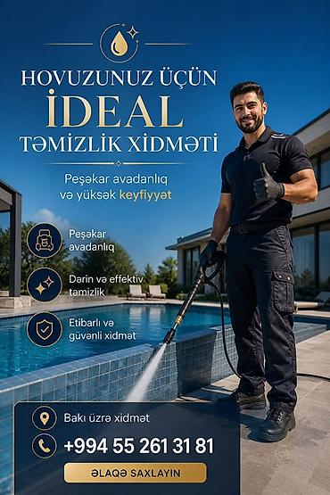 divan temizleyen: Hovuzlar üçün peşəkar və effektiv təmizlik xidməti - Dərin və detallı — 1
