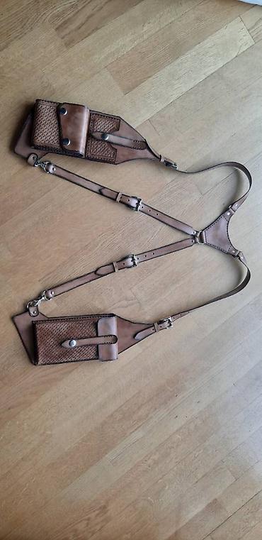 palton: Əl işi Dəri çiyin telefon kaburası, Qobur çantası, Kommunal jilet — 5