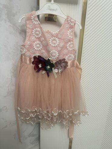 национальная платья для девочек: Детское платье, цвет - Розовый, Б/у