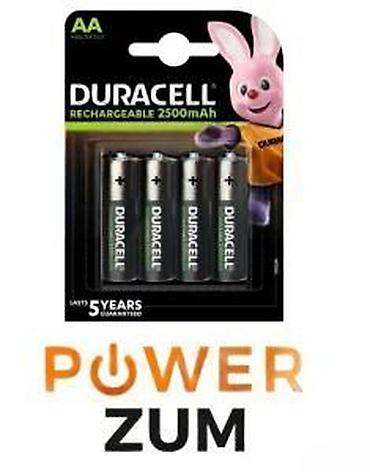 Baterije: Duracell AA punjive baterije - Tip: AA (HR6) - Kapaciteti: • 1300 — 12