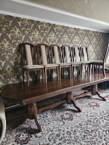 столы стулья для столовой: Стол для зала, Б/у, Не раскладной, Овальная