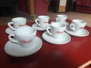 ŠOLJICE ZA KRATKI ESPRESSO FRANCK | Set šoljica sa tanjirima za