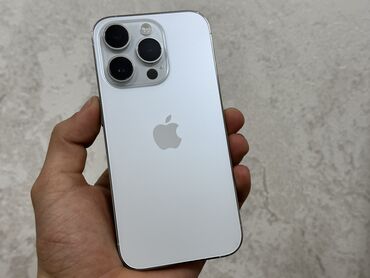 Apple iPhone: IPhone 14 Pro, Б/у, 128 ГБ, White Titanium, Зарядное устройство, Защитное стекло, Чехол, 89 %