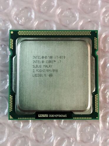 core i5: Prosessor Intel Core i7 870, 2-3 GHz, 4 nüvə, İşlənmiş
