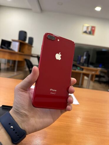 Apple iPhone: IPhone 8 Plus, 64 GB, Qırmızı, Barmaq izi, Simsiz şarj, Face ID