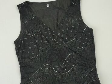 czarna sukienki midi z rozcięciem: Dress, XL (EU 42), condition - Good